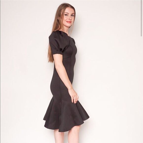 Amanda Uprichard x Nuuly Black Scuba Dress XS #237 - Picture 4 of 6